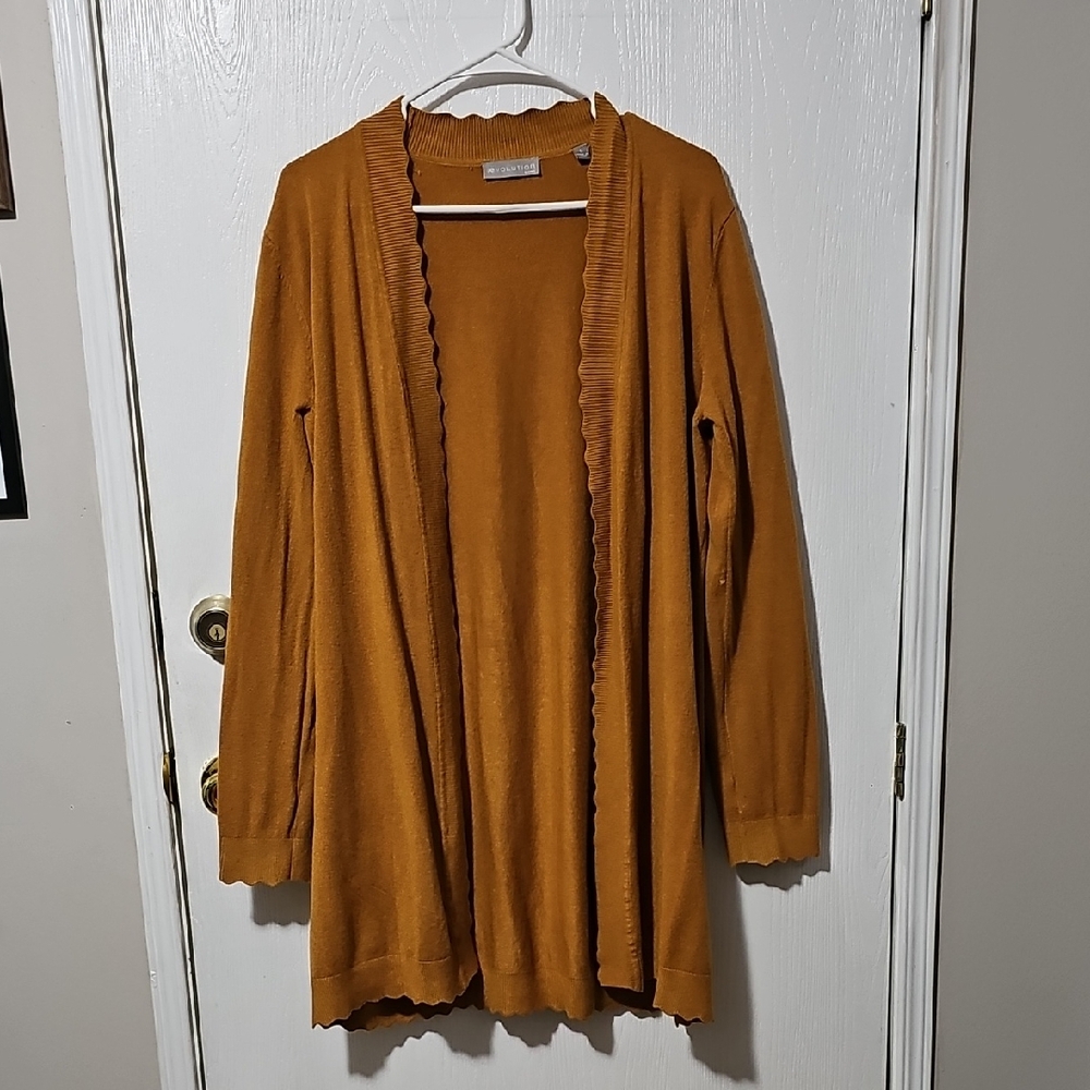 Elegant Women's Cardigan in Warm Amber